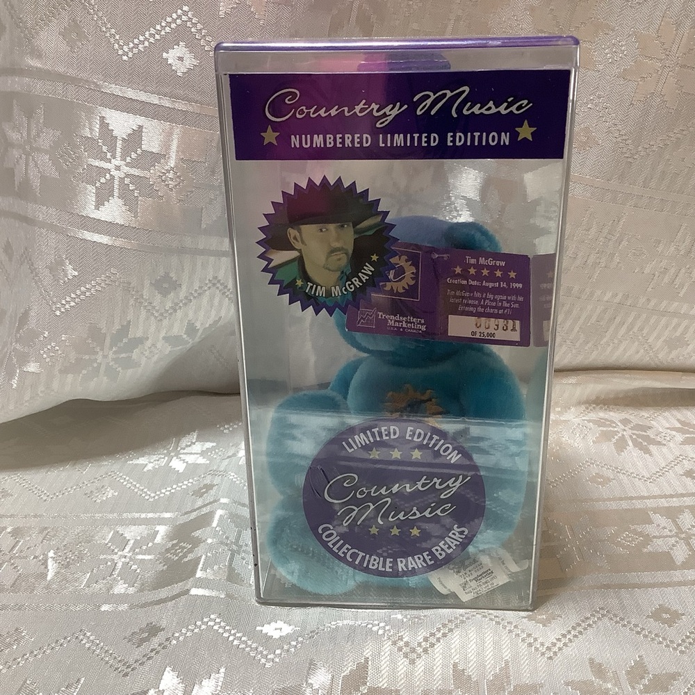 Tim McGraw Collectible Rare Bear 1999 Vintage Sealed #00981